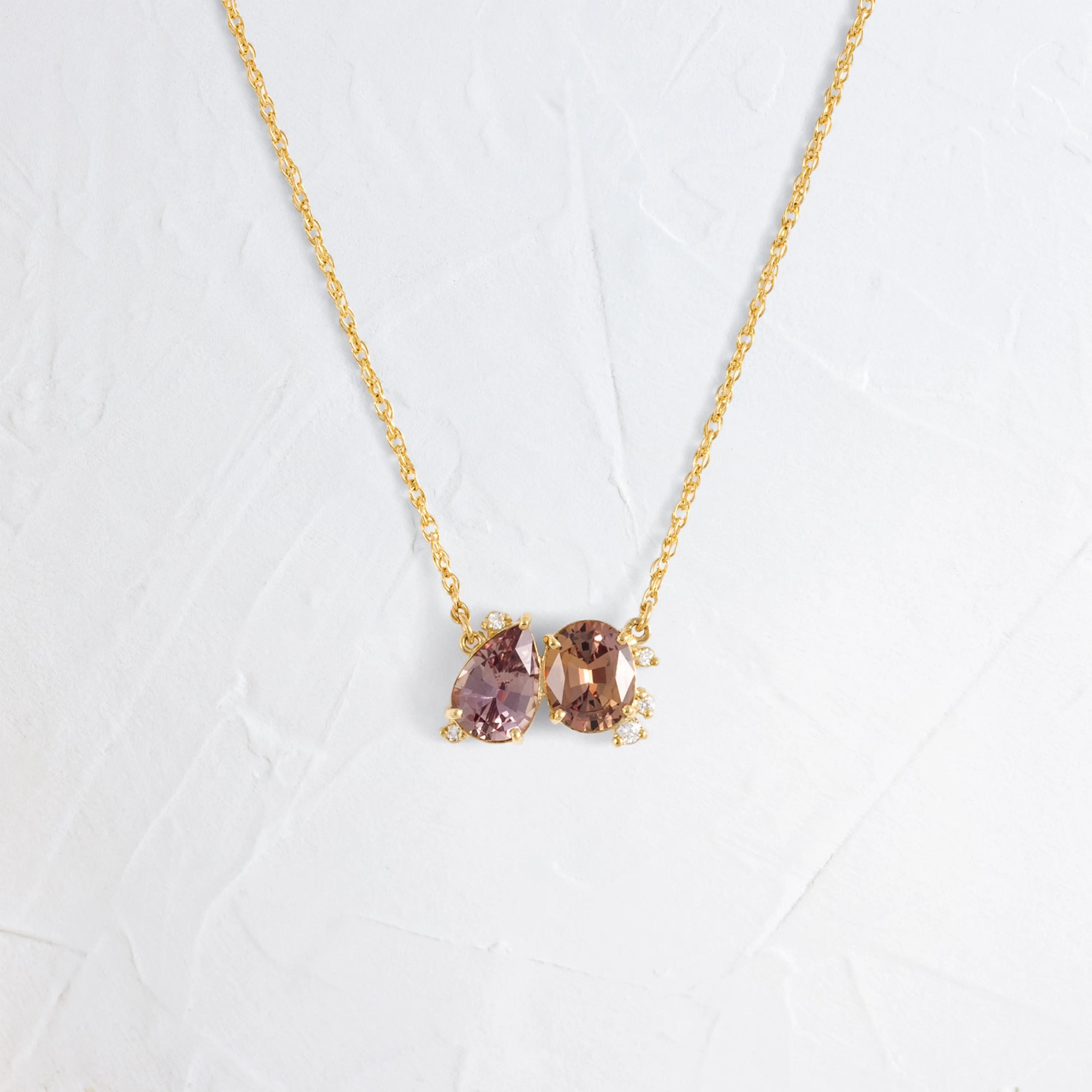 Duality Necklace in Warm Sapphire
