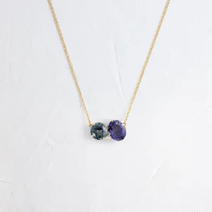 Duo Necklace, 1.95ctw. Spinel and Iolite