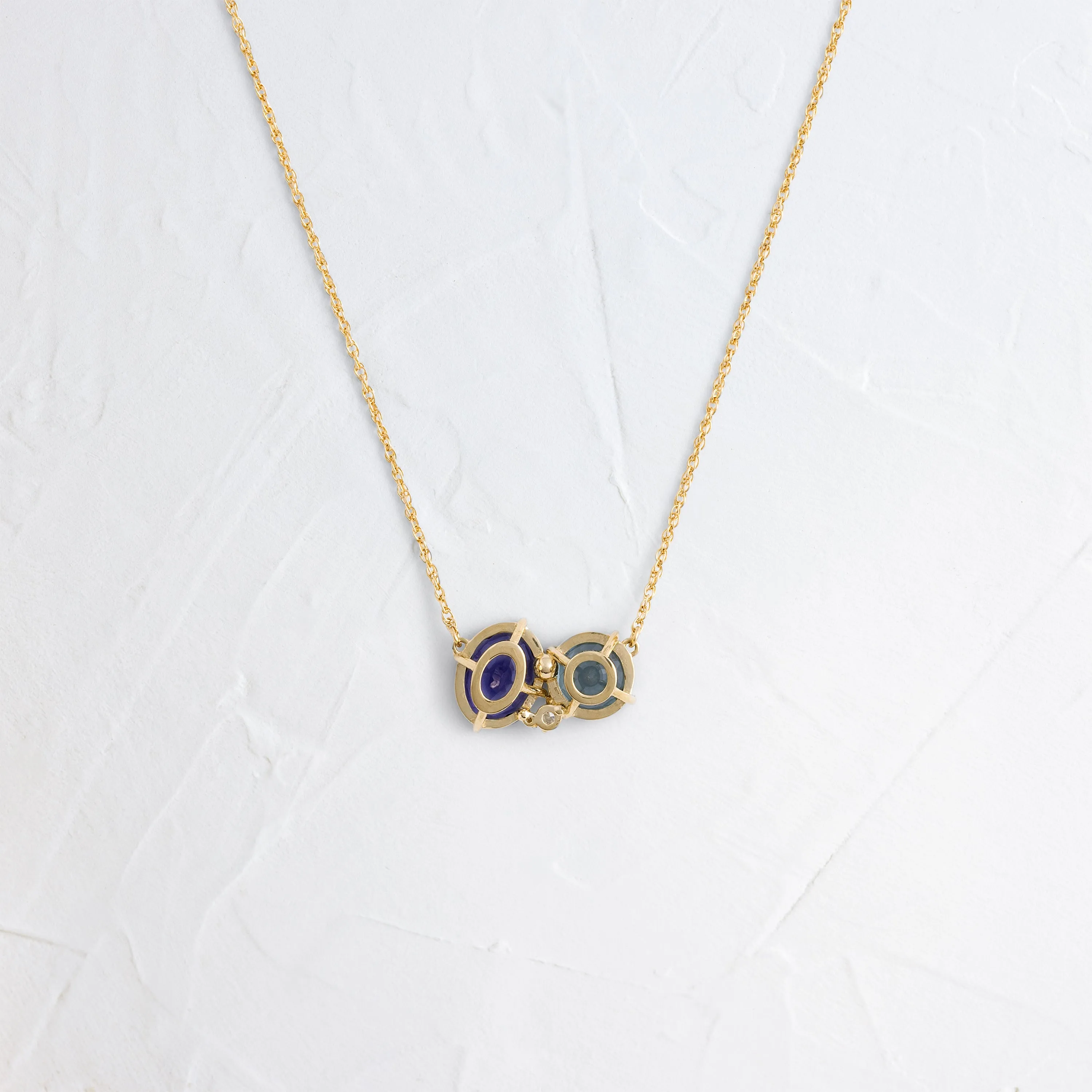 Duo Necklace, 1.95ctw. Spinel and Iolite