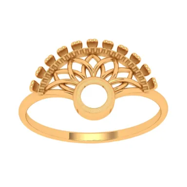 Elegant Floral Gold Ring