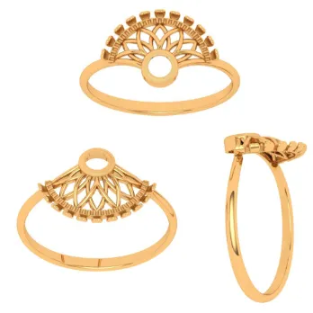 Elegant Floral Gold Ring