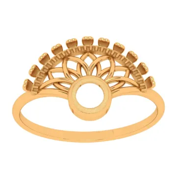 Elegant Floral Gold Ring