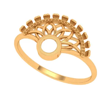 Elegant Floral Gold Ring