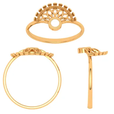 Elegant Floral Gold Ring