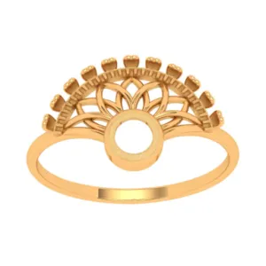 Elegant Floral Gold Ring