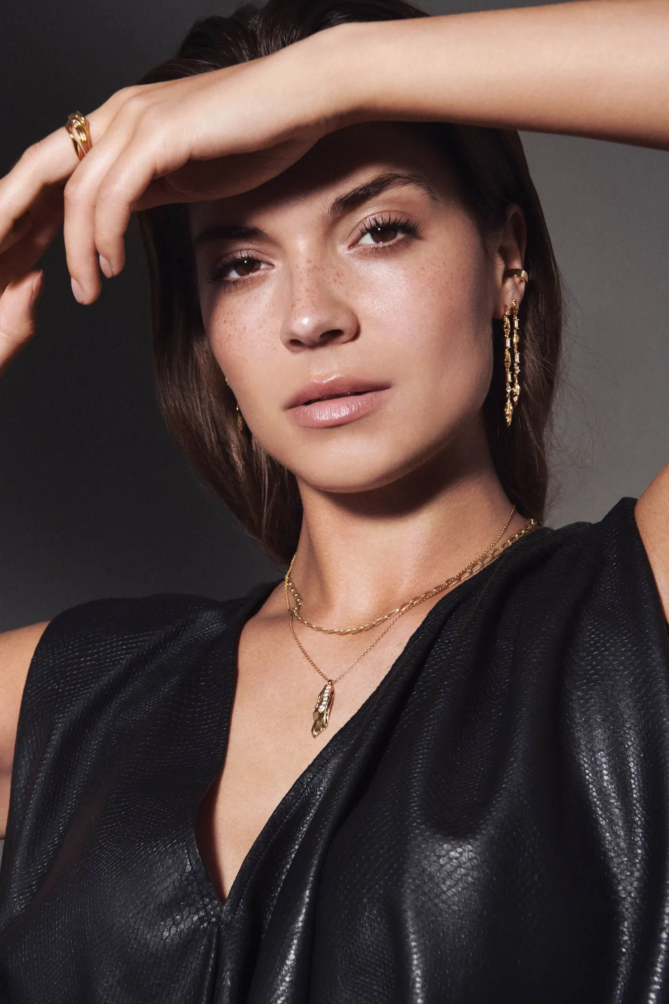 Ellera Gold Plated Necklace w. Zirconias