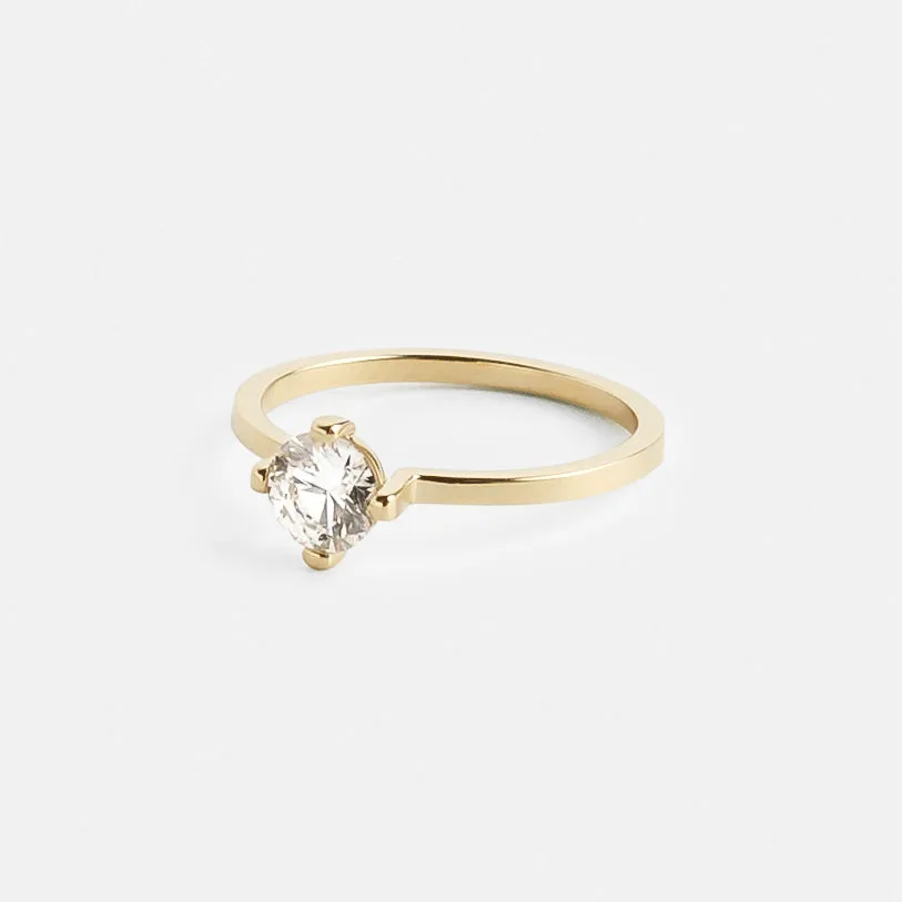 Ema Ring with 0.80ct Natural Diamond in Gold