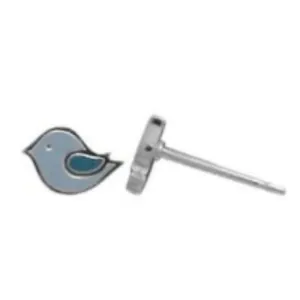Enamel Blue Bird Studs