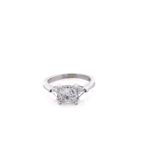 Estate 14 Karat White Gold Diamond Engagement Ring