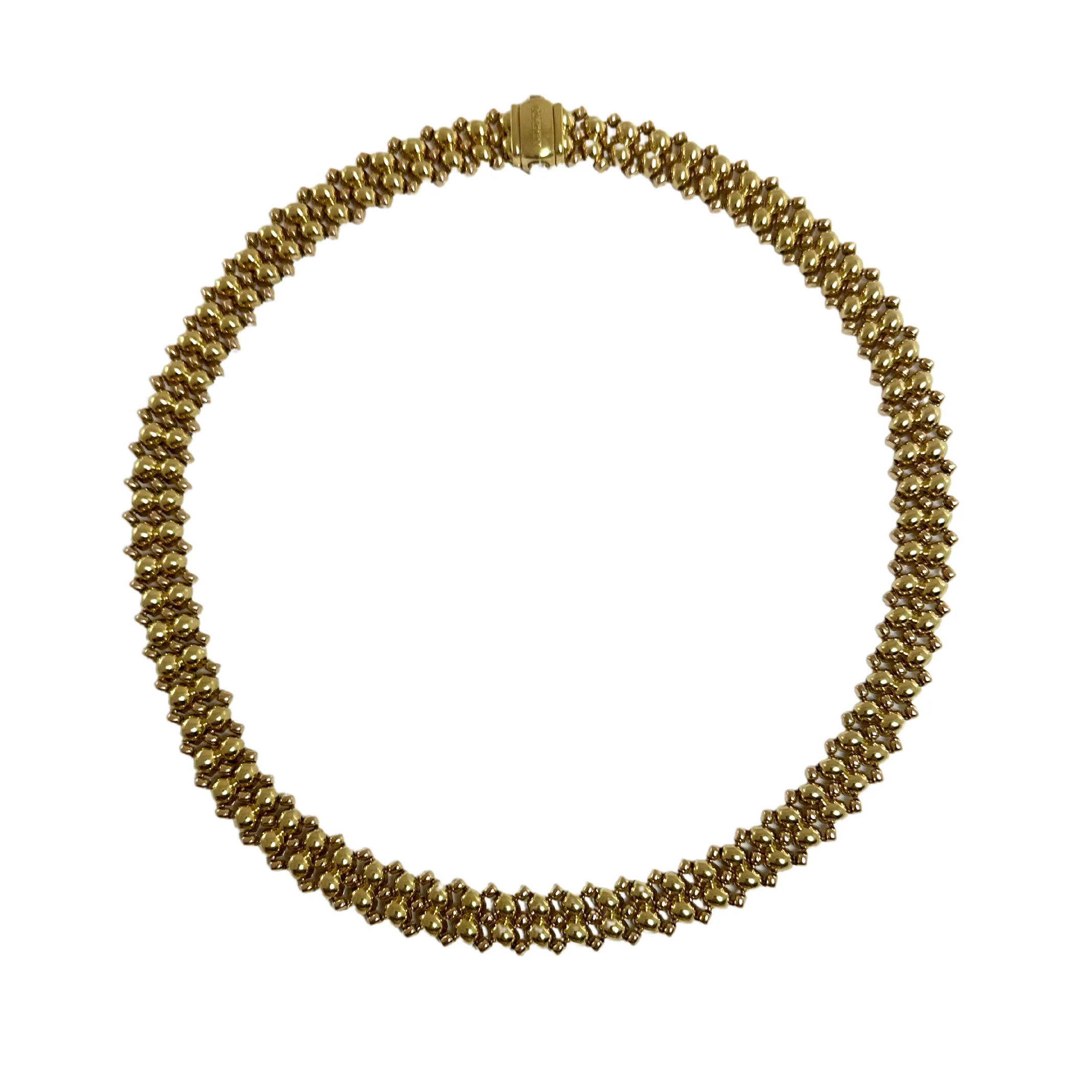Estate Chimento 18K Gold Flexible Fancy Link Necklace