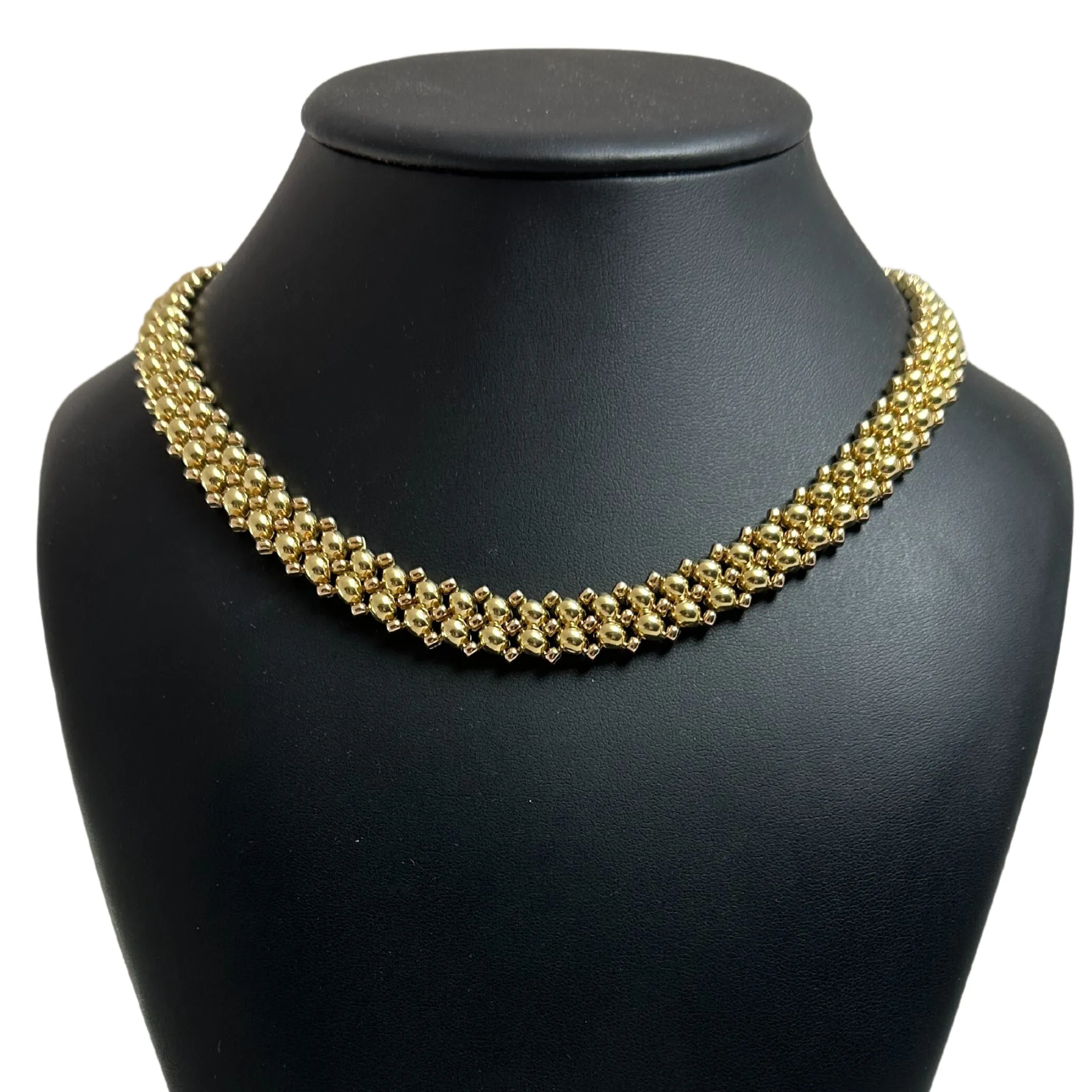 Estate Chimento 18K Gold Flexible Fancy Link Necklace