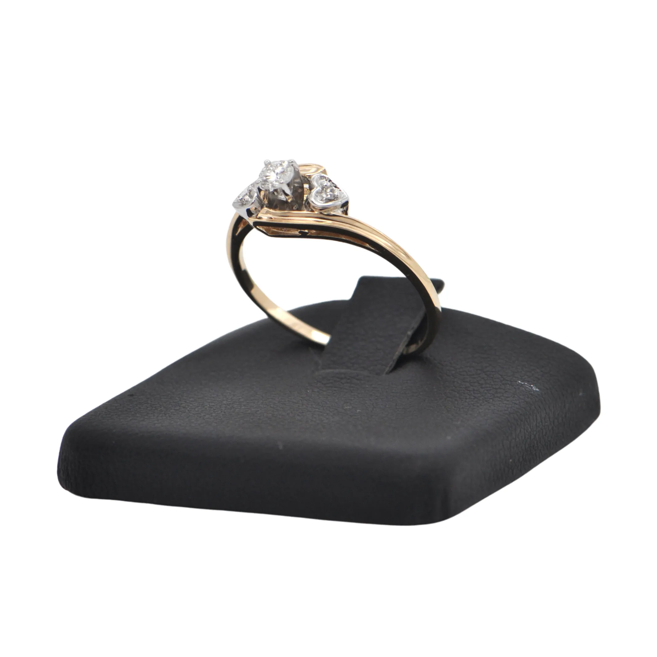 Estate Diamond 14K Gold Trilogy Ring