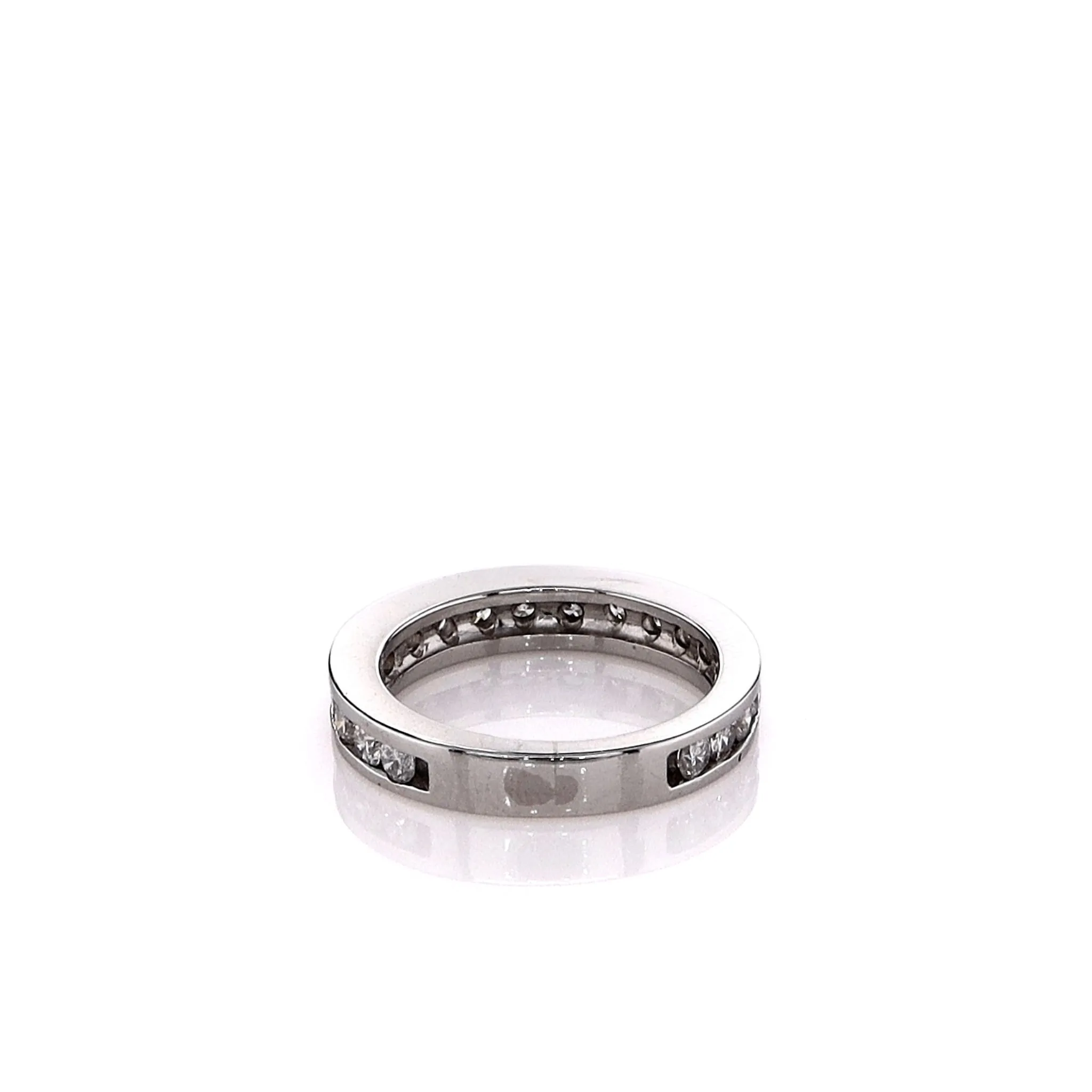 Estate Platinum 20 Channel Set Diamond Wedding Band