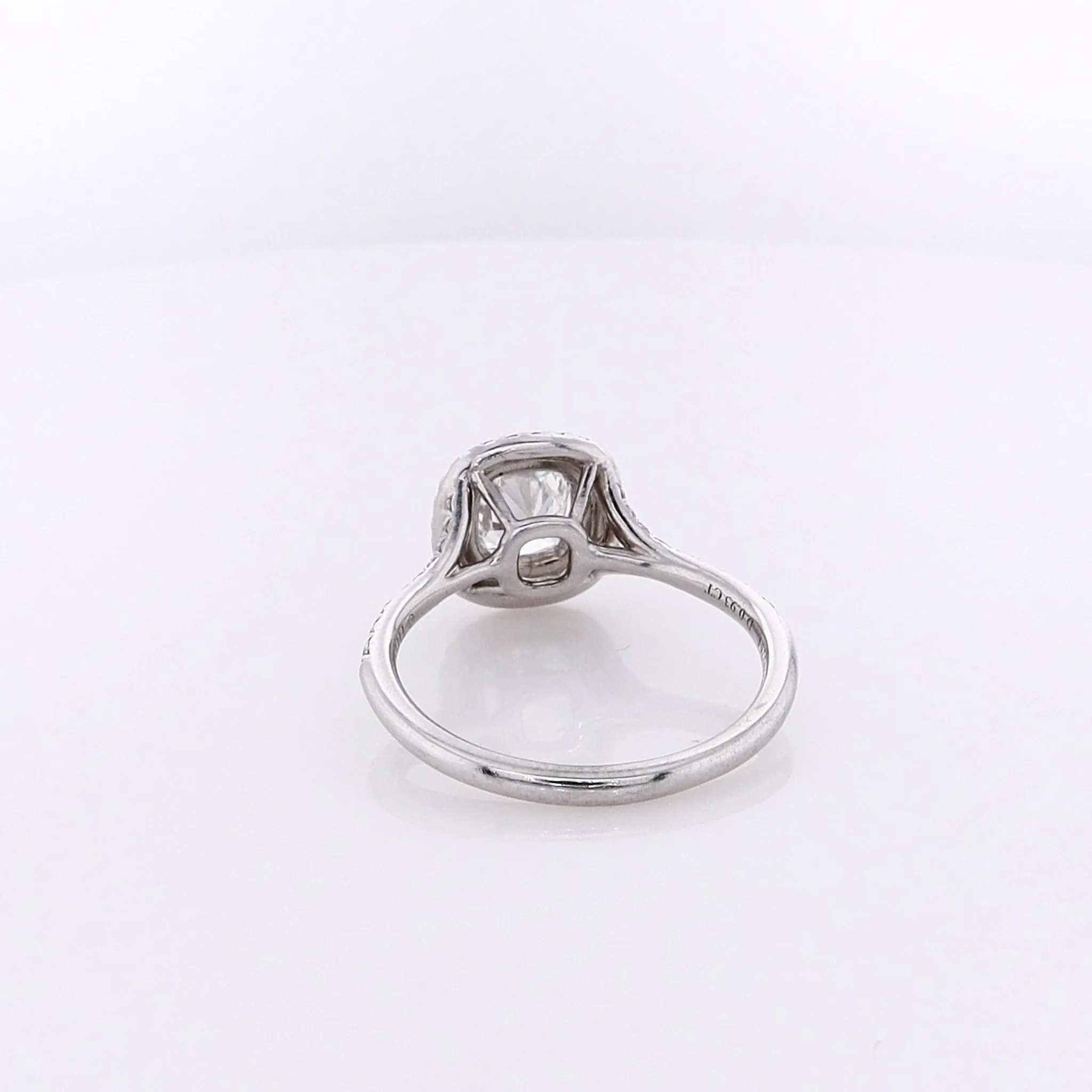 Estate Tiffany & Co Platinum Soleste Collection Diamond Engagement Ring