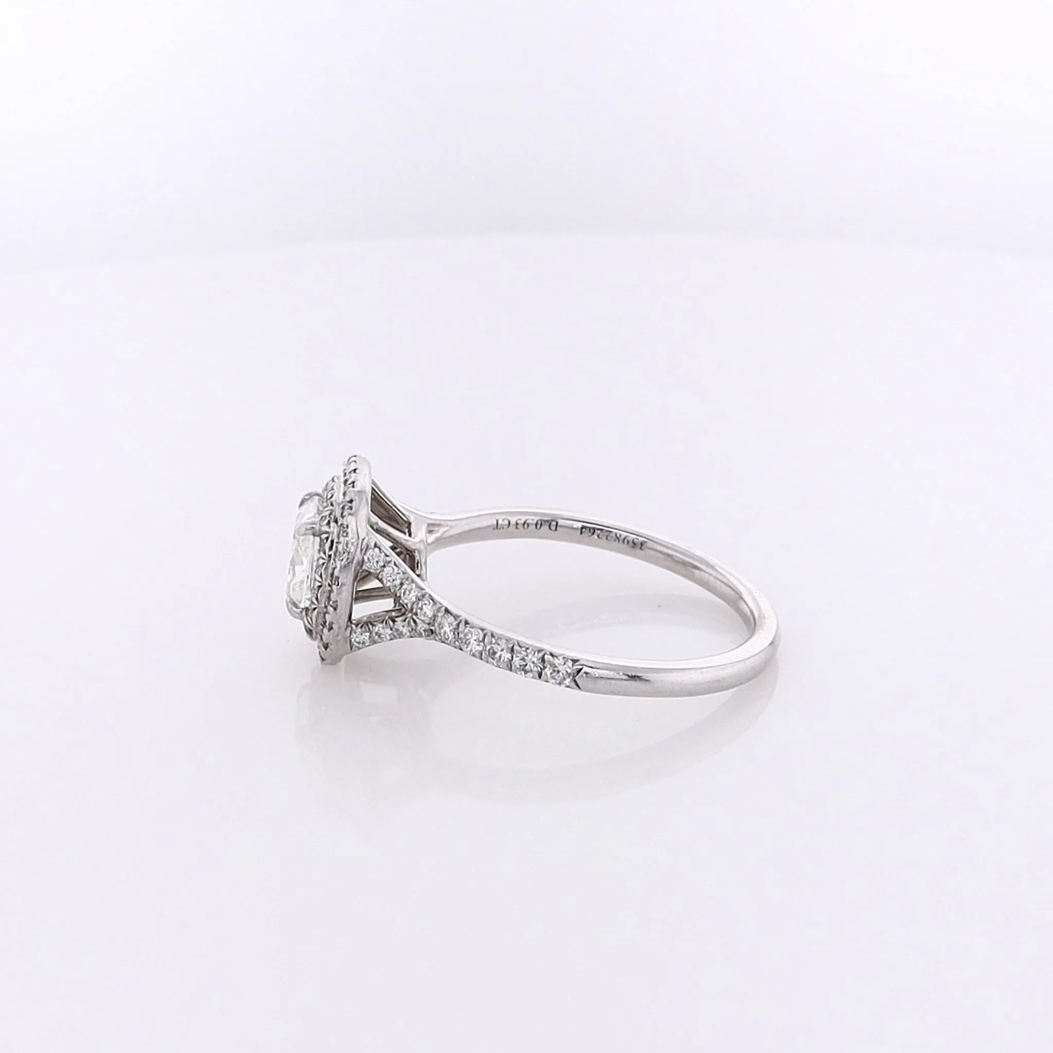 Estate Tiffany & Co Platinum Soleste Collection Diamond Engagement Ring