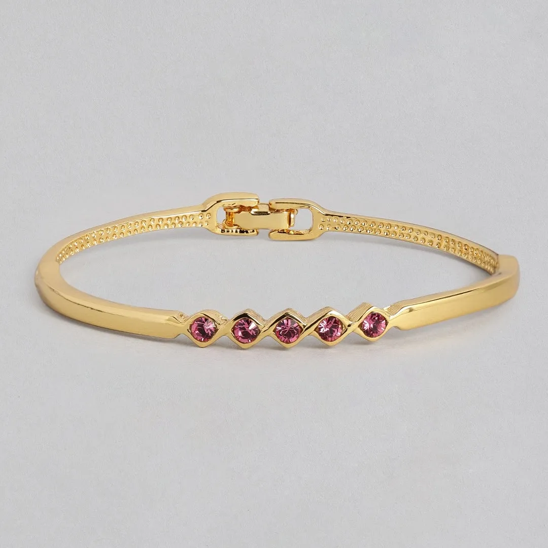 Estele Gold Plated Studded Bracelet for women