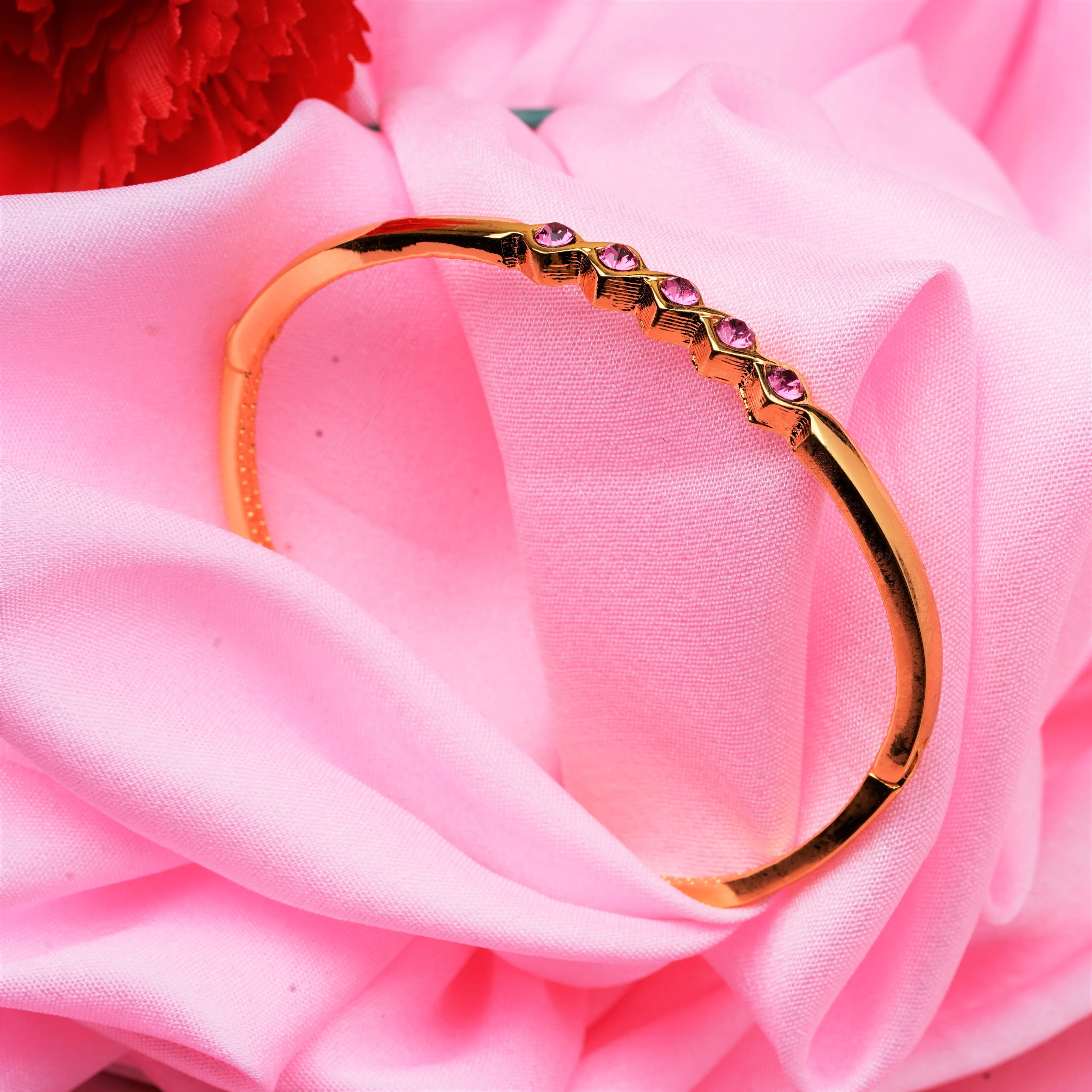 Estele Gold Plated Studded Bracelet for women