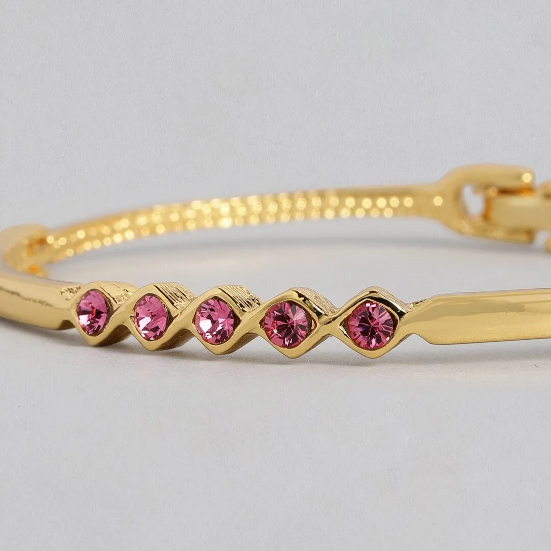 Estele Gold Plated Studded Bracelet for women