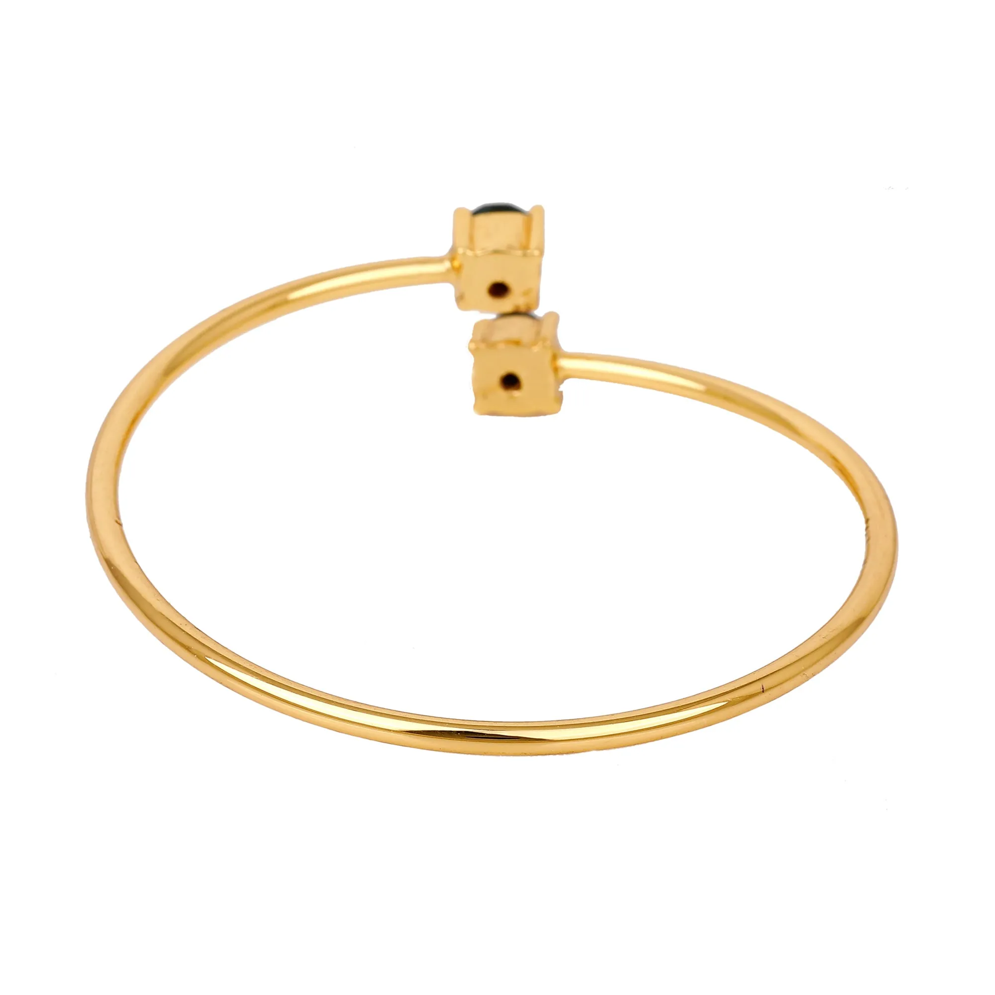Estele Green Stone Bangle Modal Bracelet For women