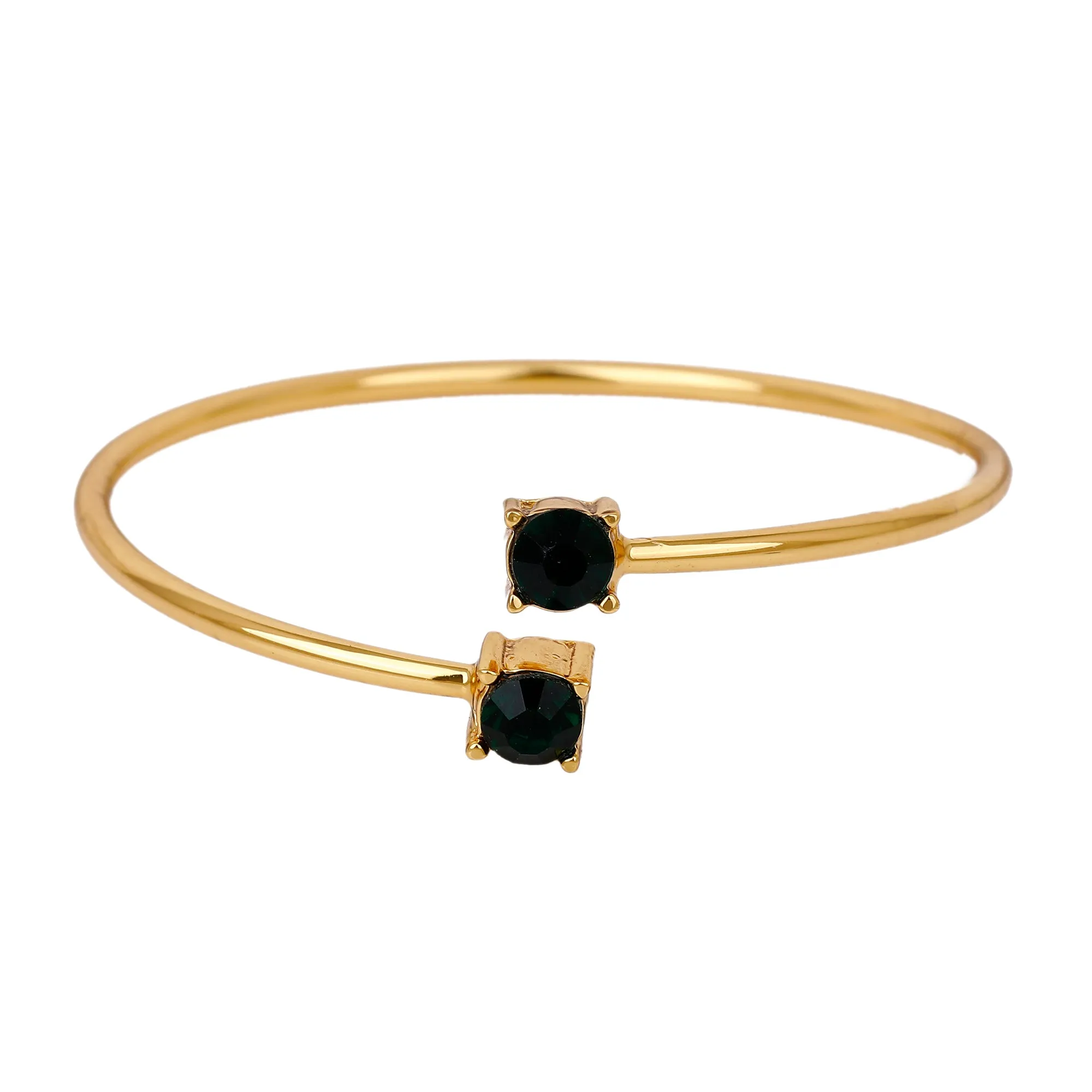 Estele Green Stone Bangle Modal Bracelet For women