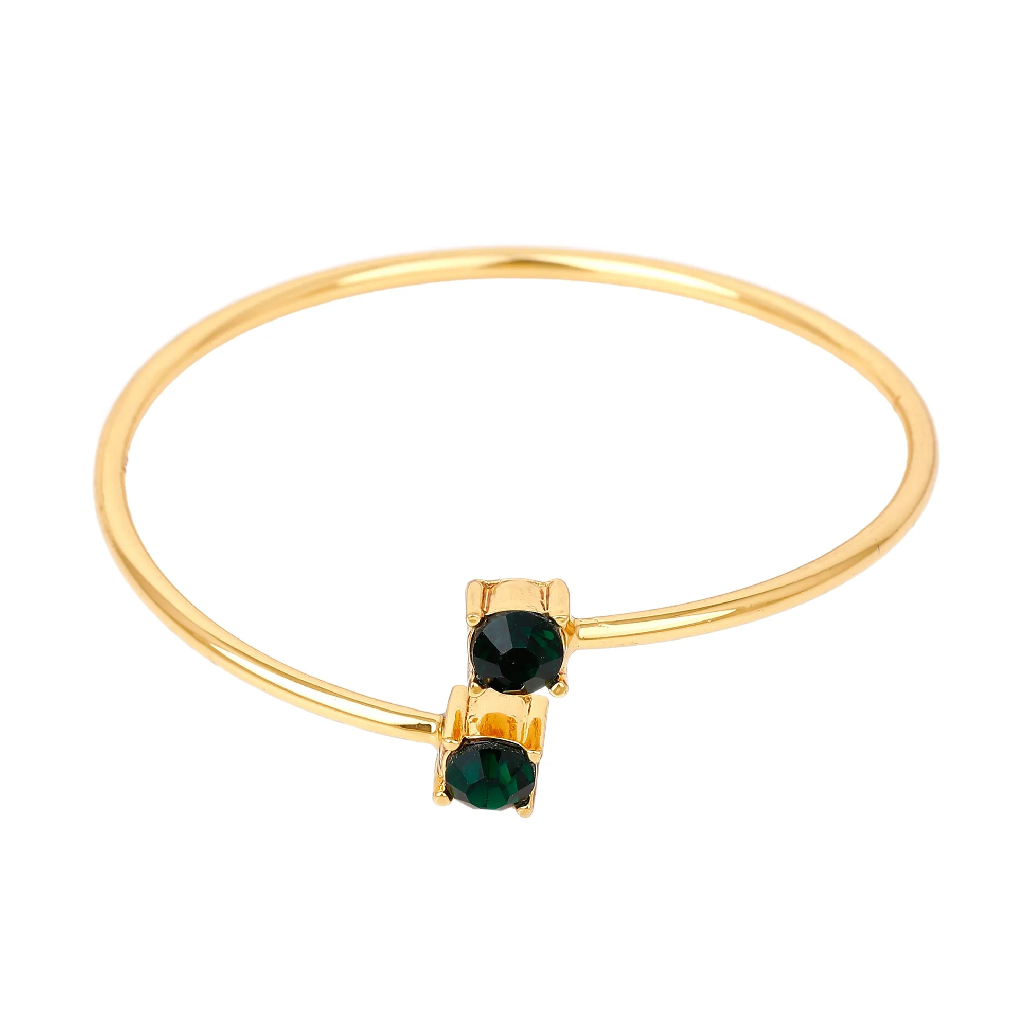Estele Green Stone Bangle Modal Bracelet For women