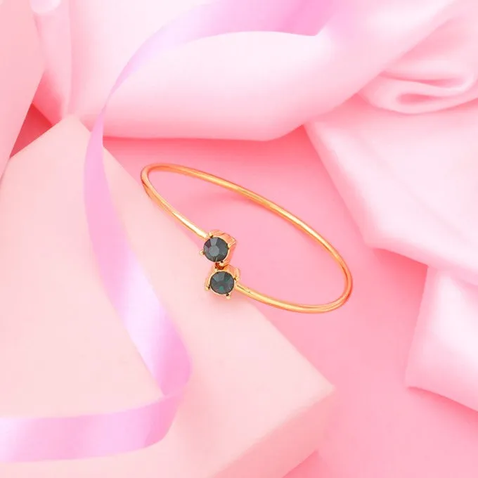 Estele Green Stone Bangle Modal Bracelet For women