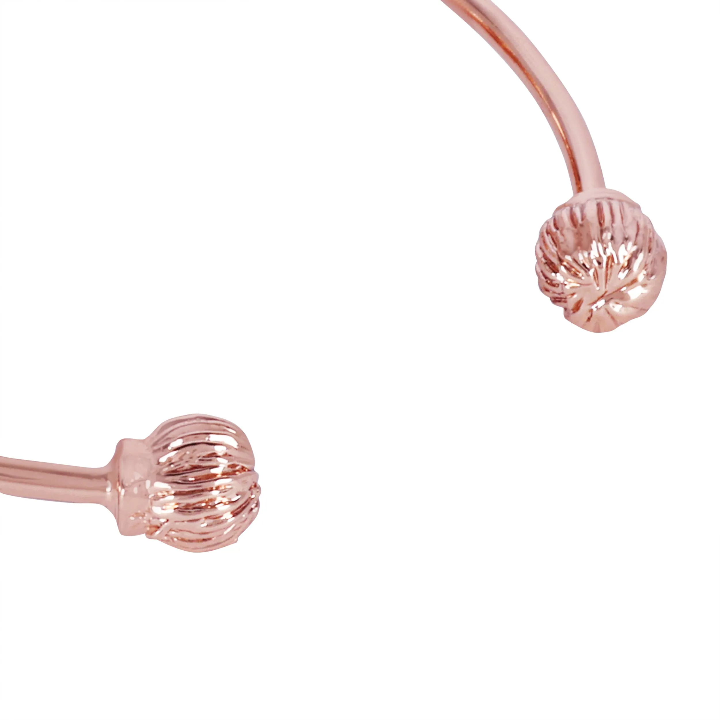 Estele Rose Collectiona??? Premium Rosegold Plated Rose Motif Cuff Bracelet: Timeless Floral Design for Womena??? Perfect Jewelry for Parties & Celebrations