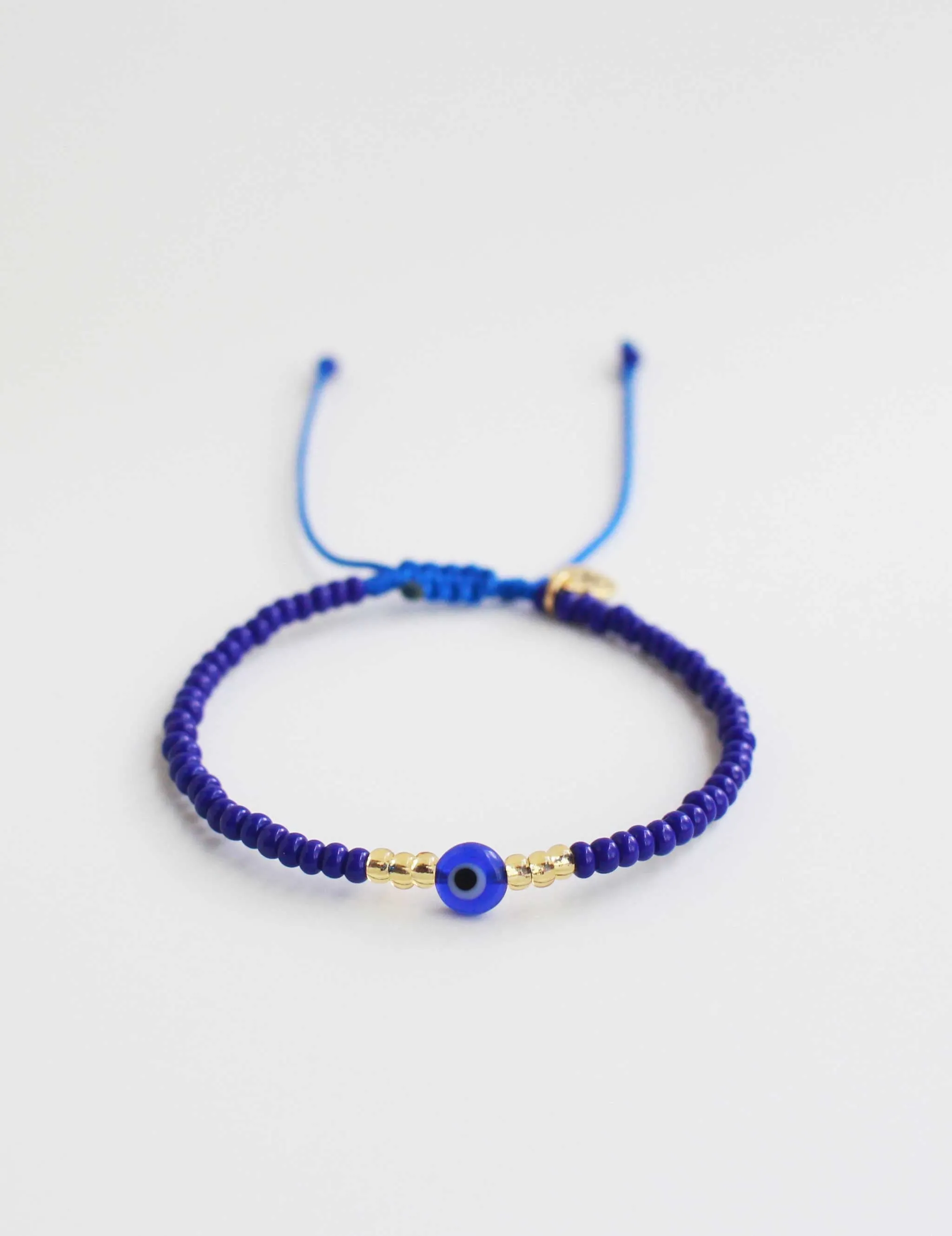 Evil Eye Bracelet Seed Bead ??Blue