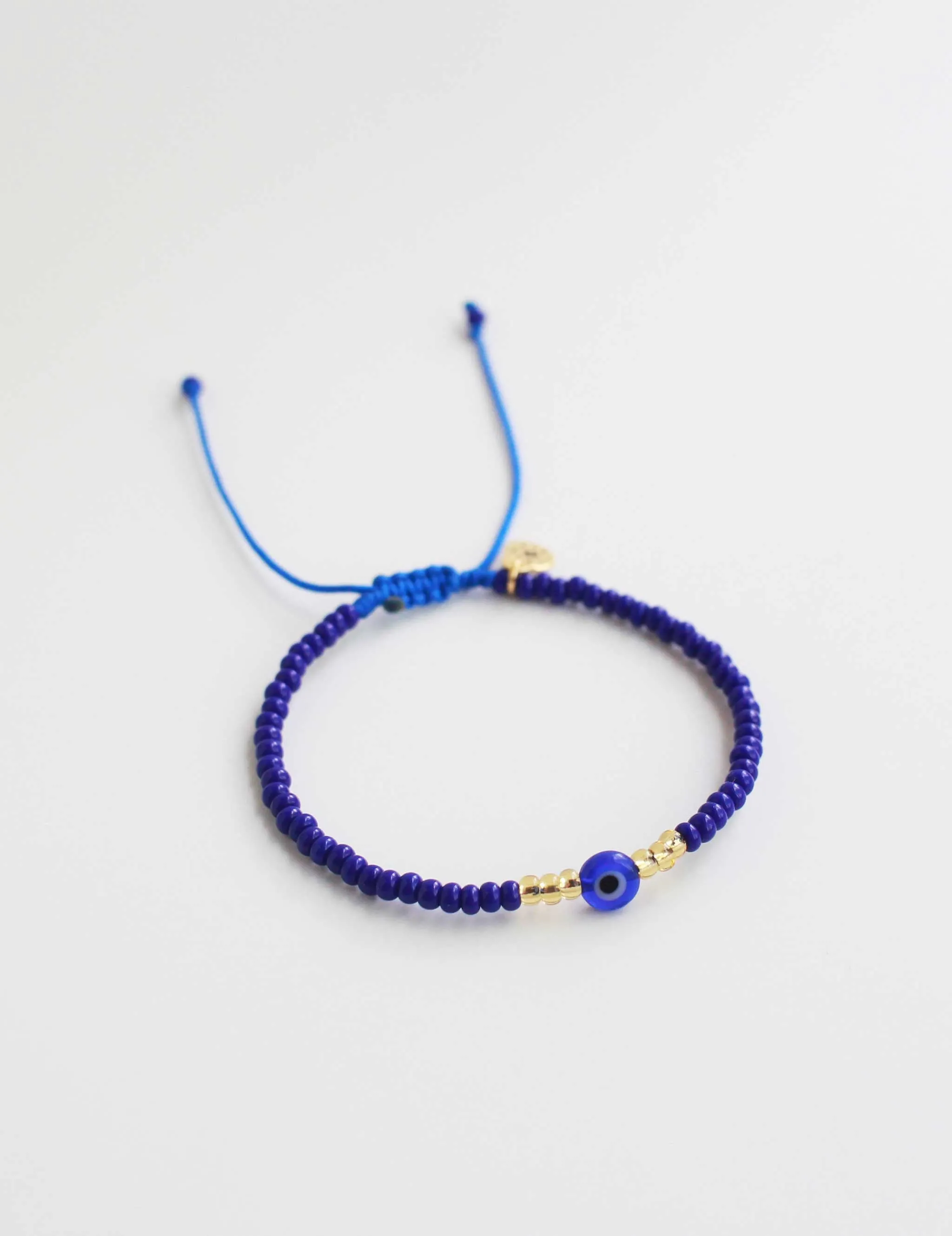 Evil Eye Bracelet Seed Bead ??Blue
