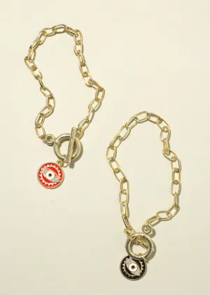 Evil Eye Toggle Chain Bracelet