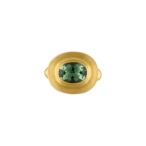 Faceted Green Tourmaline Masona Ring