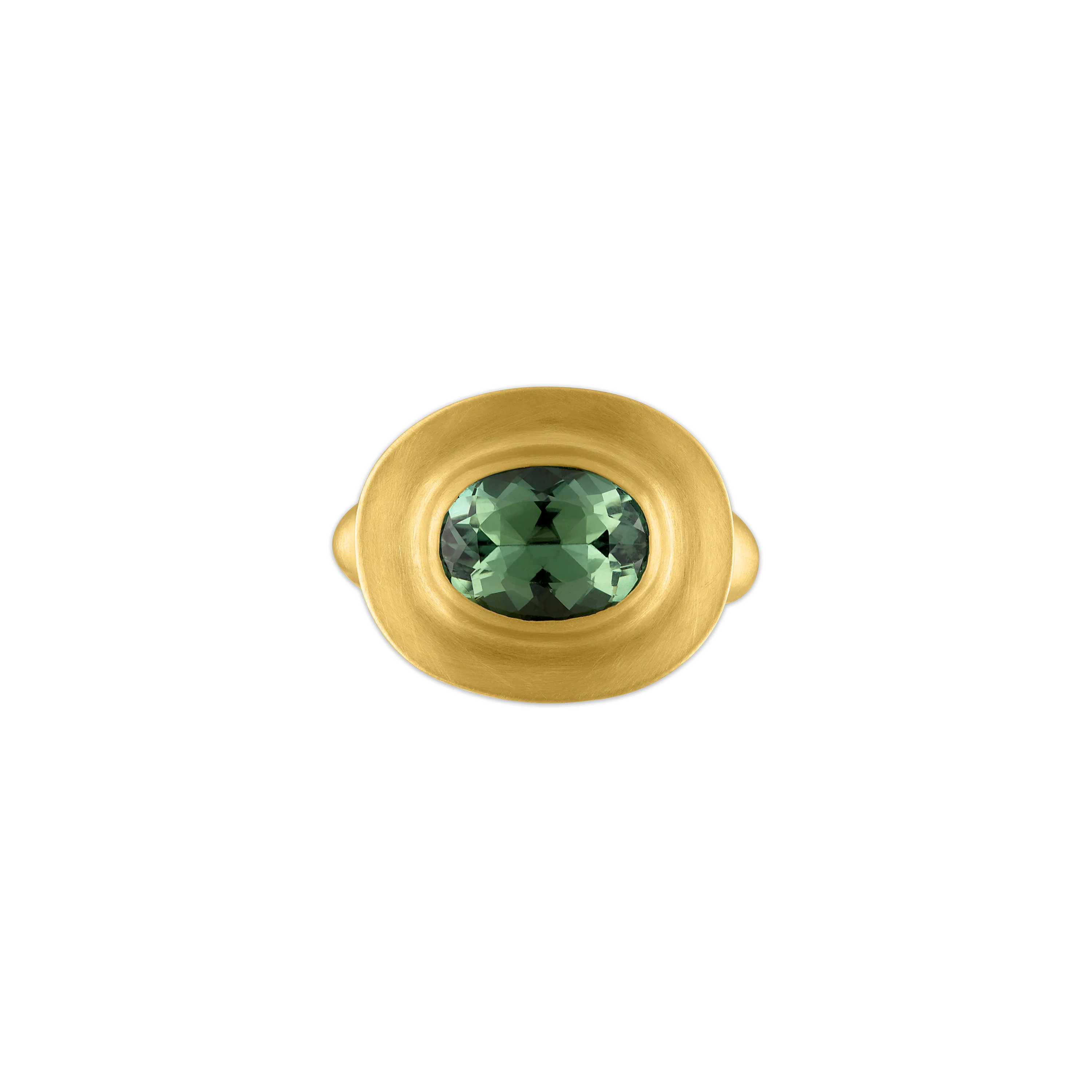 Faceted Green Tourmaline Masona Ring