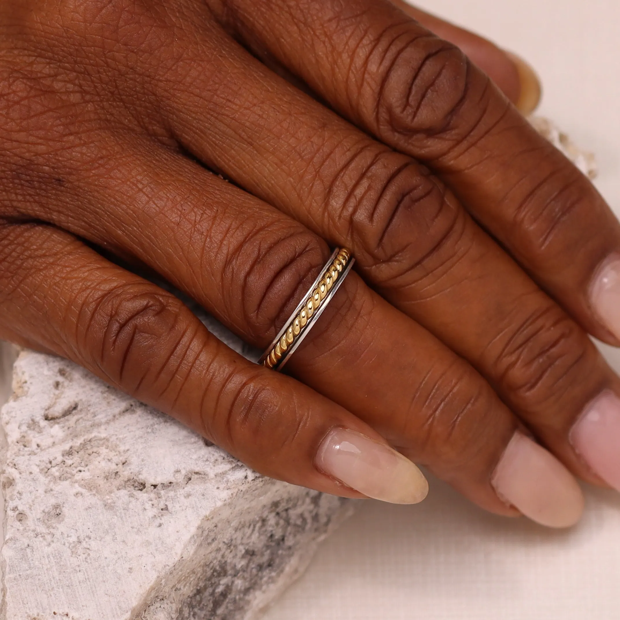 Fausta Roped Spinner Ring
