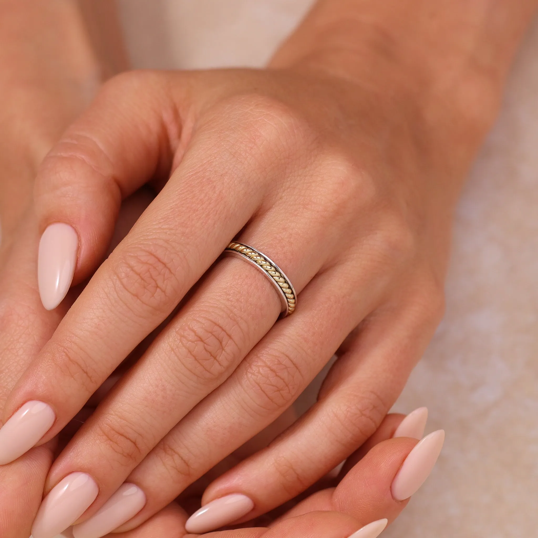 Fausta Roped Spinner Ring
