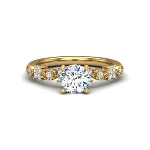 Floral Diamond Engagement Ring 1.30 ct. tw