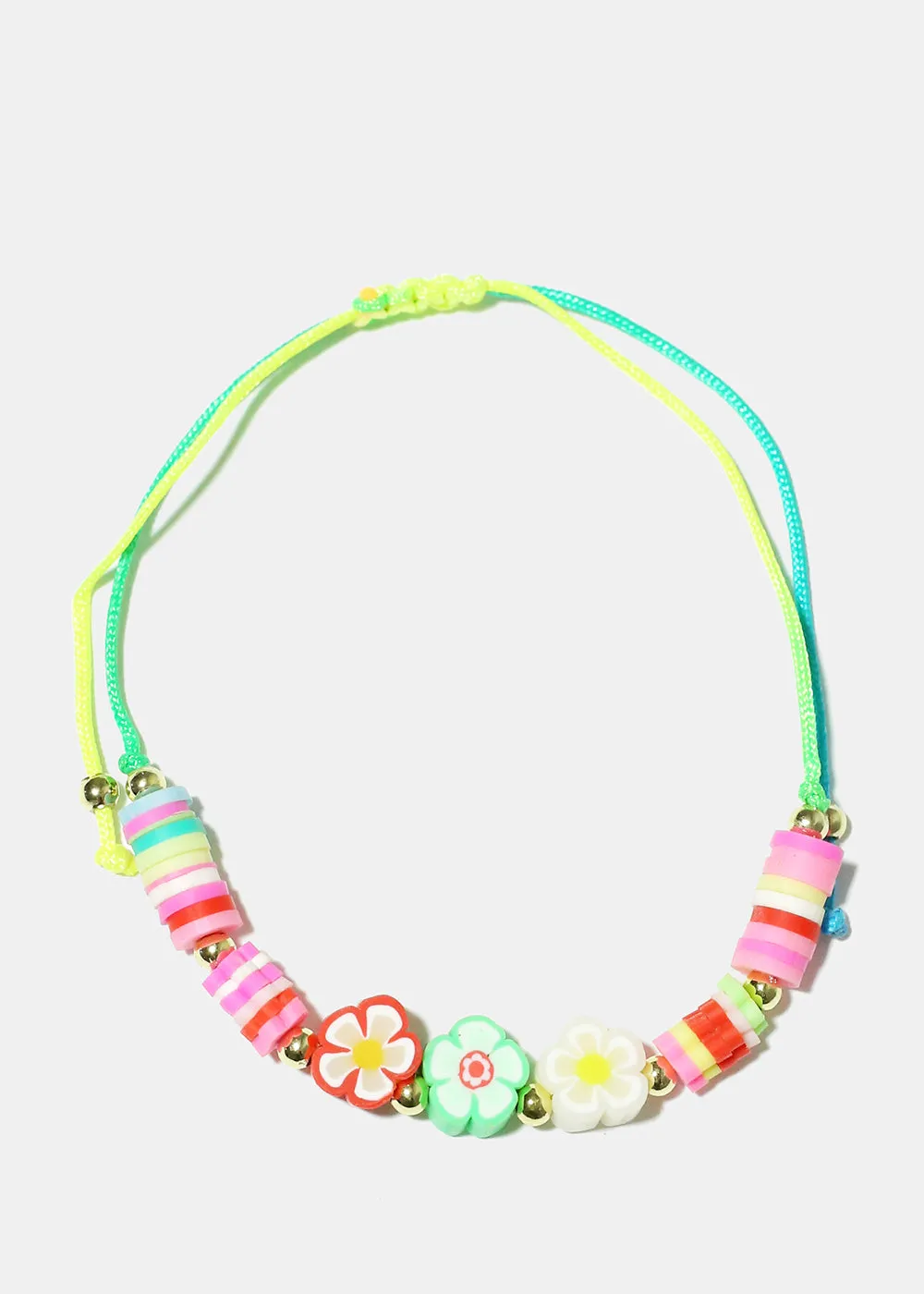 Flower & Butterfly Drawstring Bracelet