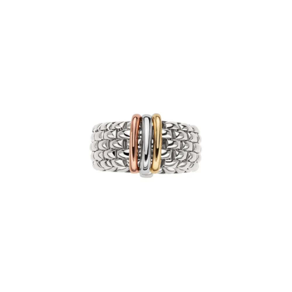 Fope 18k Panorama Tri-Tone Flex'It Ring