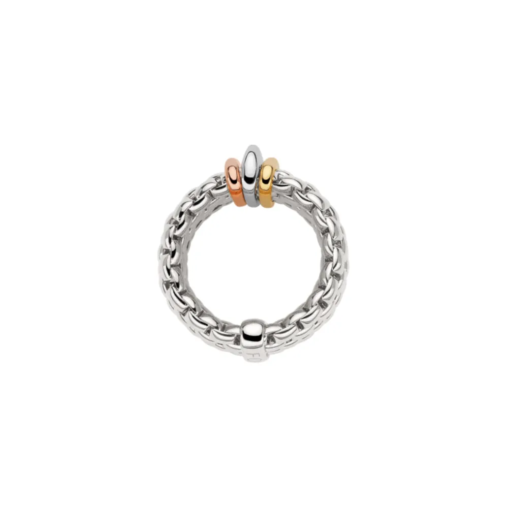 Fope 18k Panorama Tri-Tone Flex'It Ring