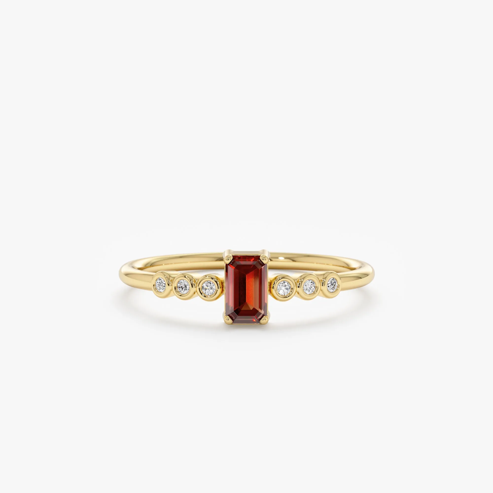 Garnet and Diamond Engagement Ring, Cher