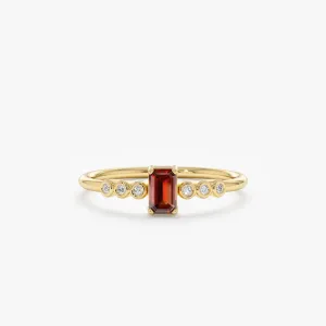 Garnet and Diamond Engagement Ring, Cher