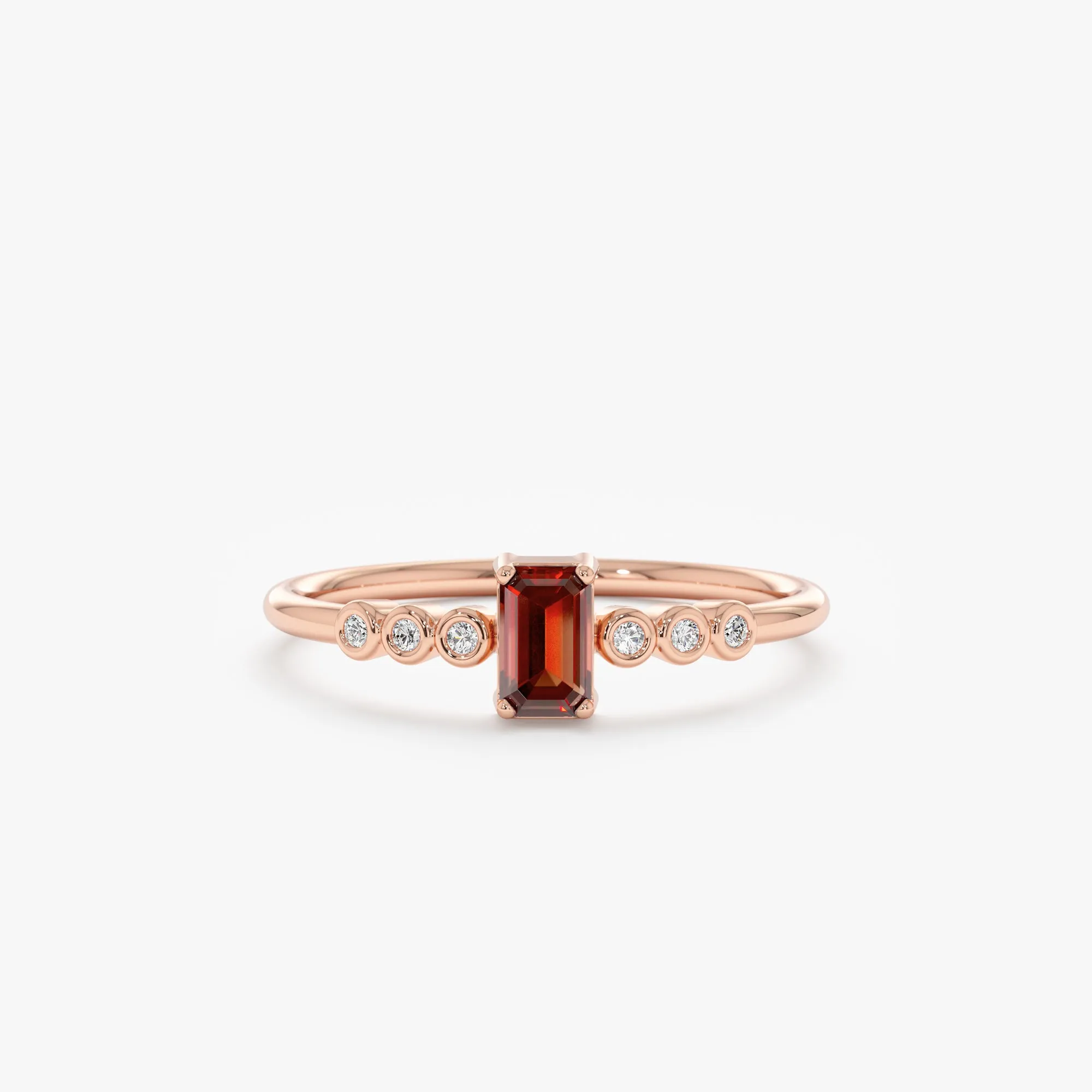 Garnet and Diamond Engagement Ring, Cher