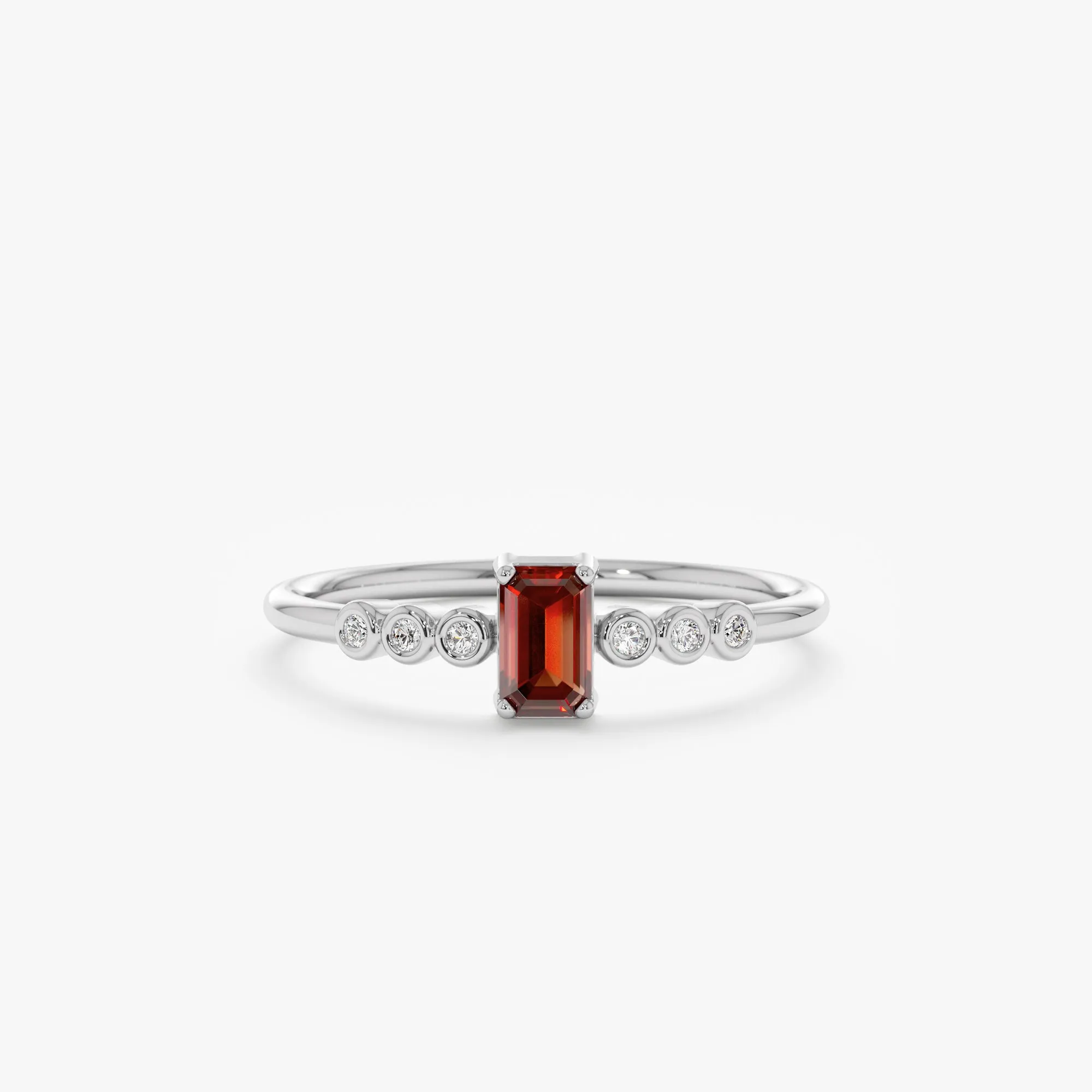 Garnet and Diamond Engagement Ring, Cher