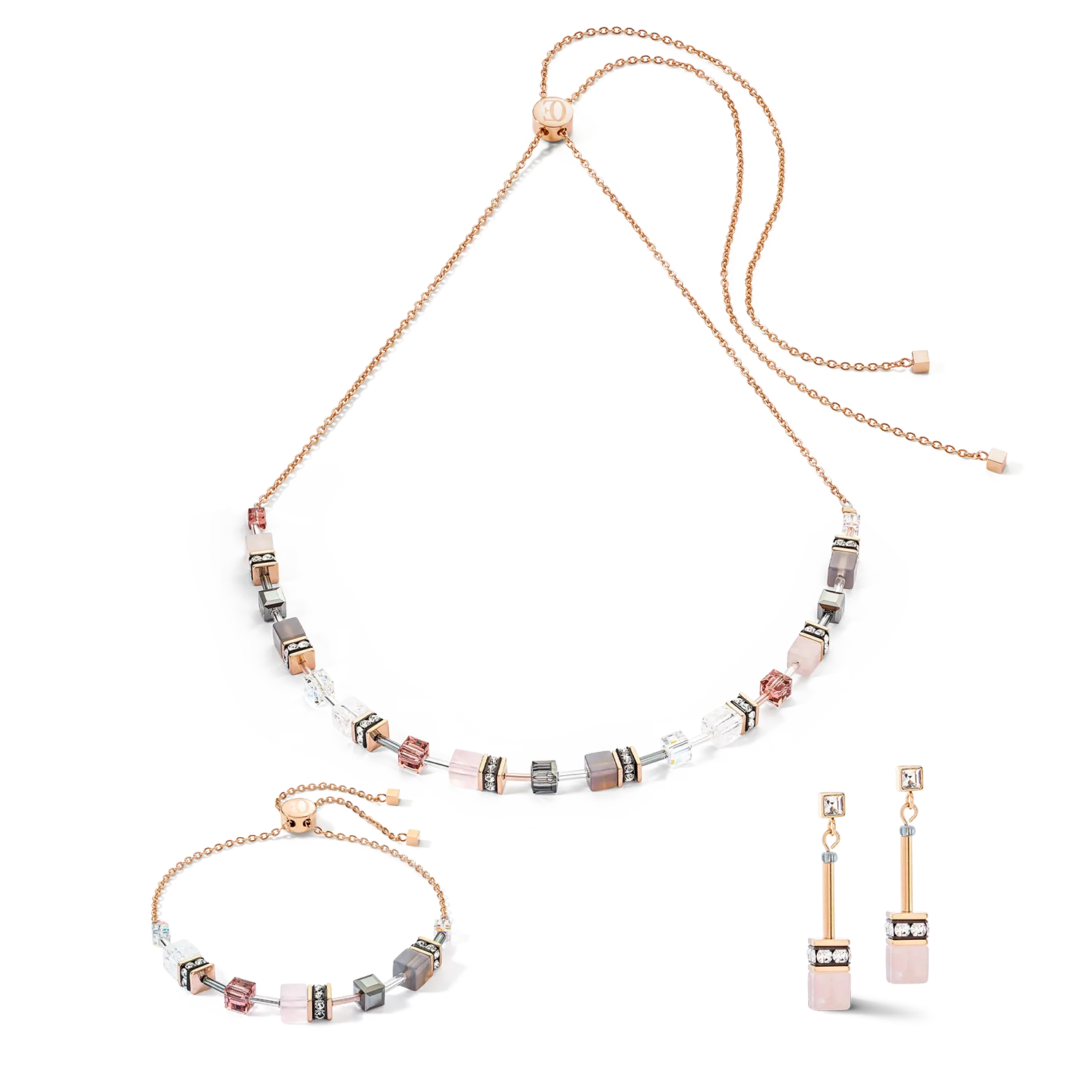GeoCUBE? Iconic Nature Chain bracelet rose
