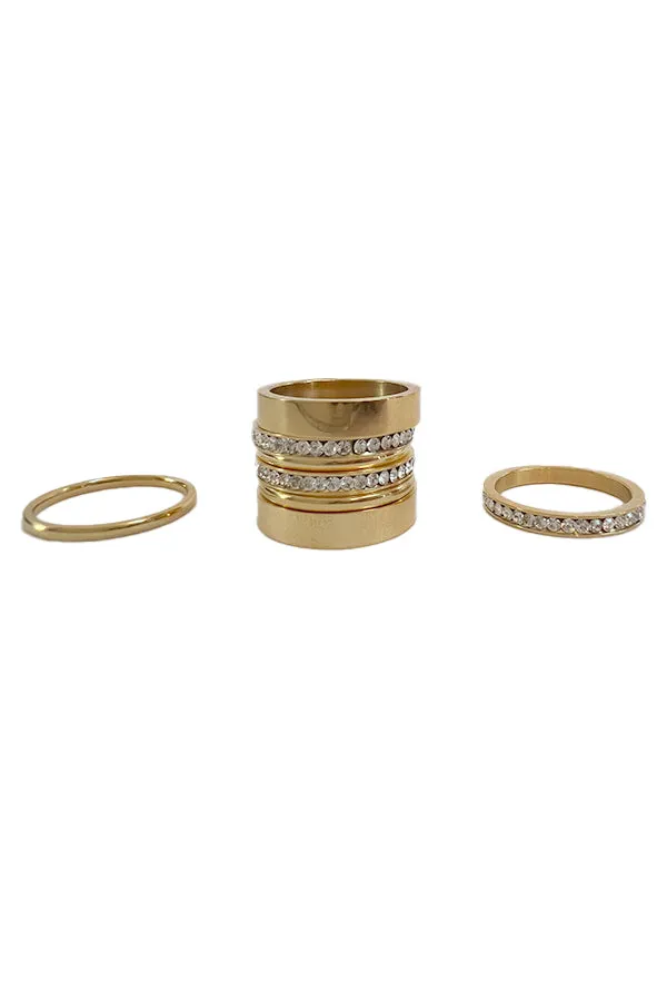 Gold wide Stacking Ring-8mm