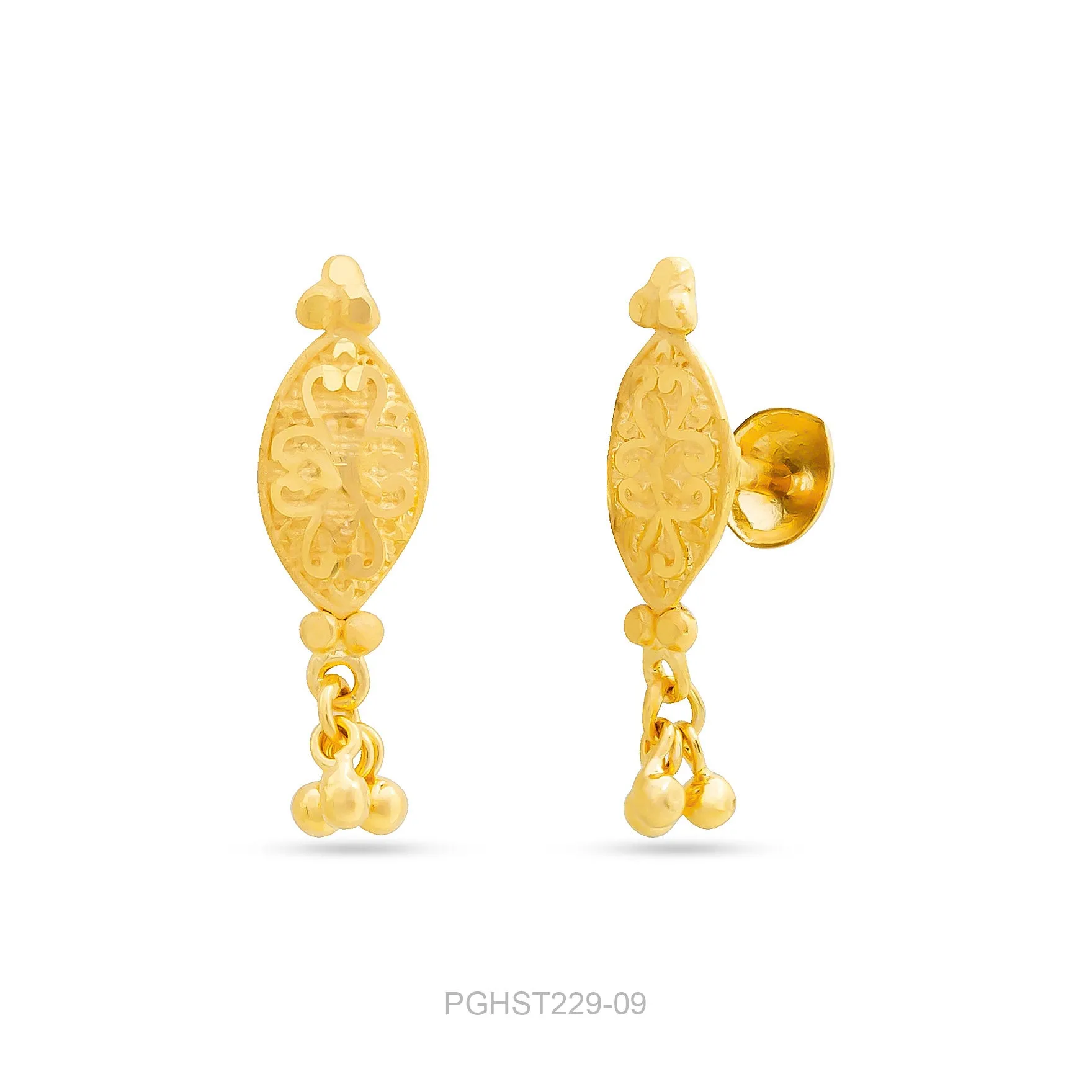 GOLDEN HANGING STUD PGHST229-09