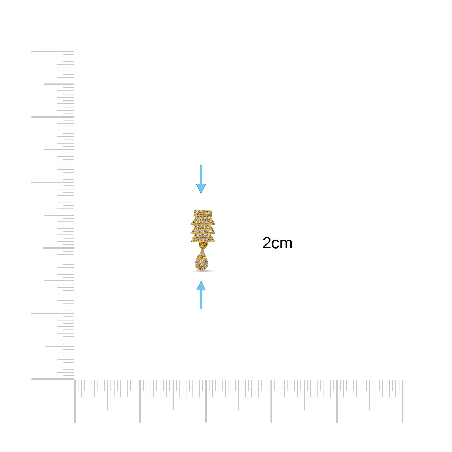 GOLDEN HANGING STUD PSHST266W-041