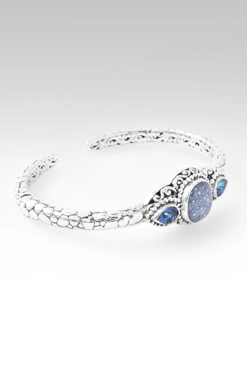 Graceful Presence Cuff? in Blue Sponge Coral & Sheer Luck? Mystic Topaz