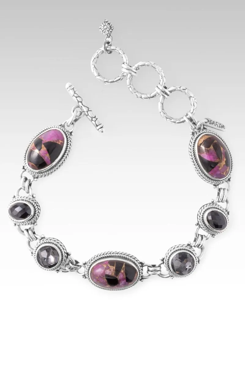 Great Unknown Bracelet? in Pink Calcite, Odyssey Black Knight? Mystic Quartz & Black Spinel