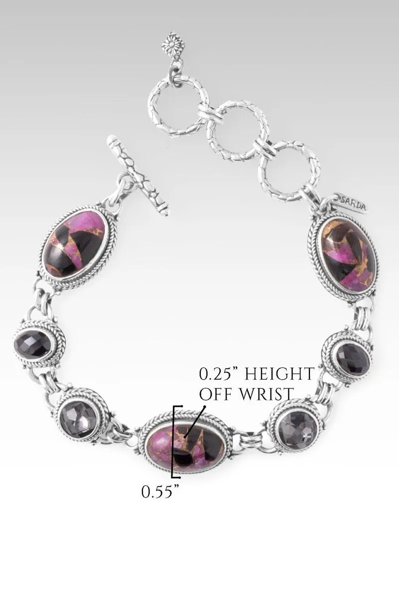 Great Unknown Bracelet? in Pink Calcite, Odyssey Black Knight? Mystic Quartz & Black Spinel
