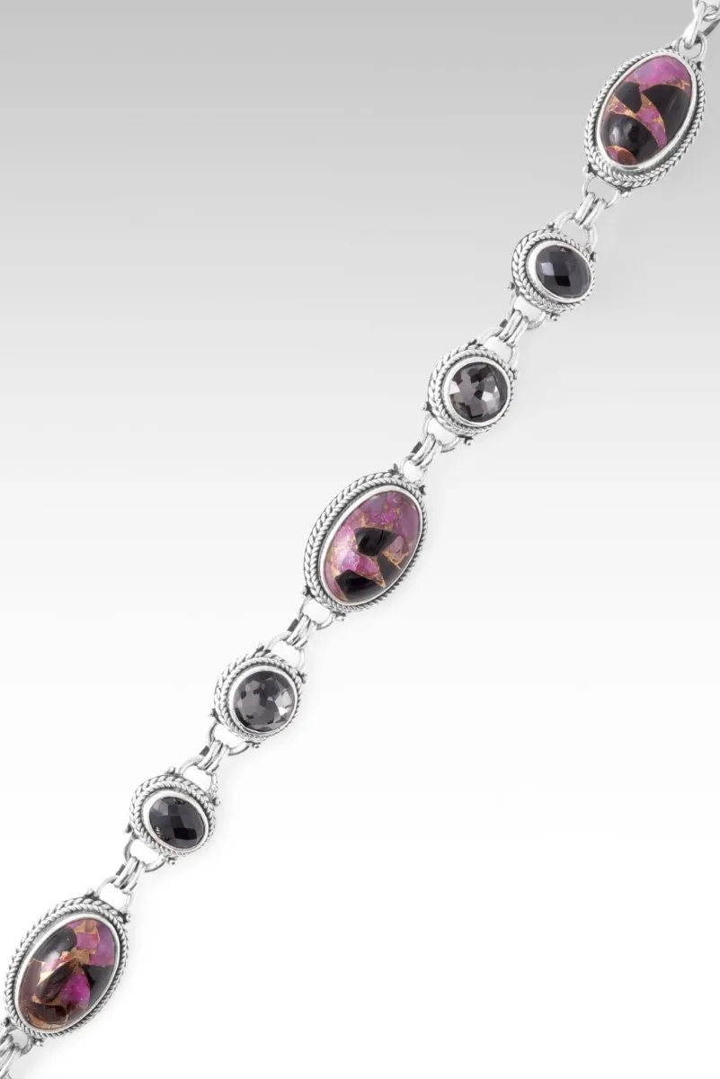 Great Unknown Bracelet? in Pink Calcite, Odyssey Black Knight? Mystic Quartz & Black Spinel